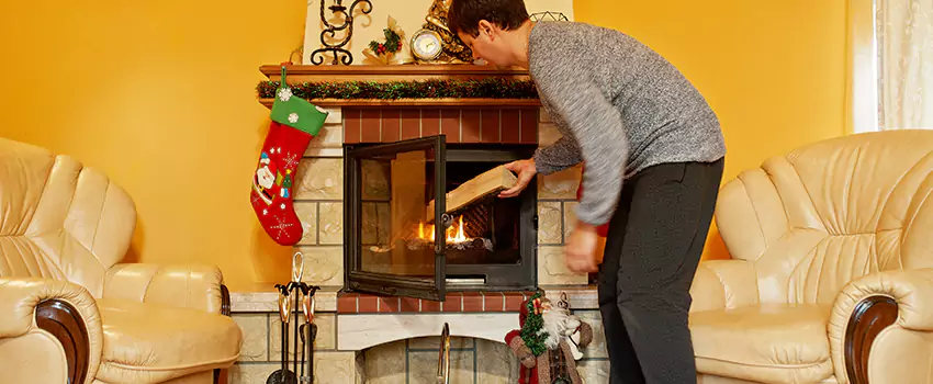 Rusted Metal Fireplace Restoration in Lodi, California